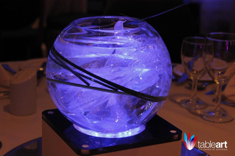 Fish Bowl Table Centre, Fish Bowl Table Centerpieces, Illuminated Table  Centre