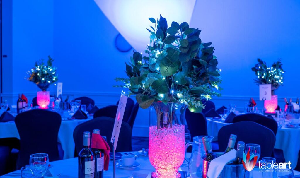 colourful table centres