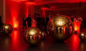 shiny golden balls props for event
