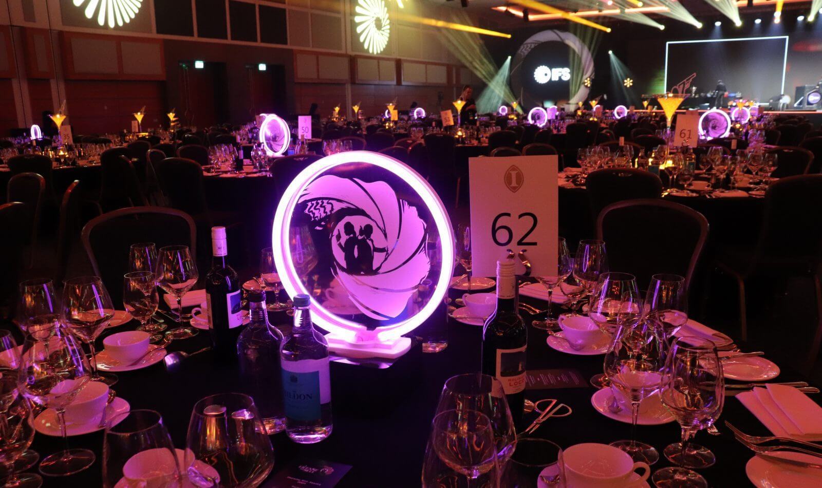 Acrylic Illuminated Neon Ring Centerpiece