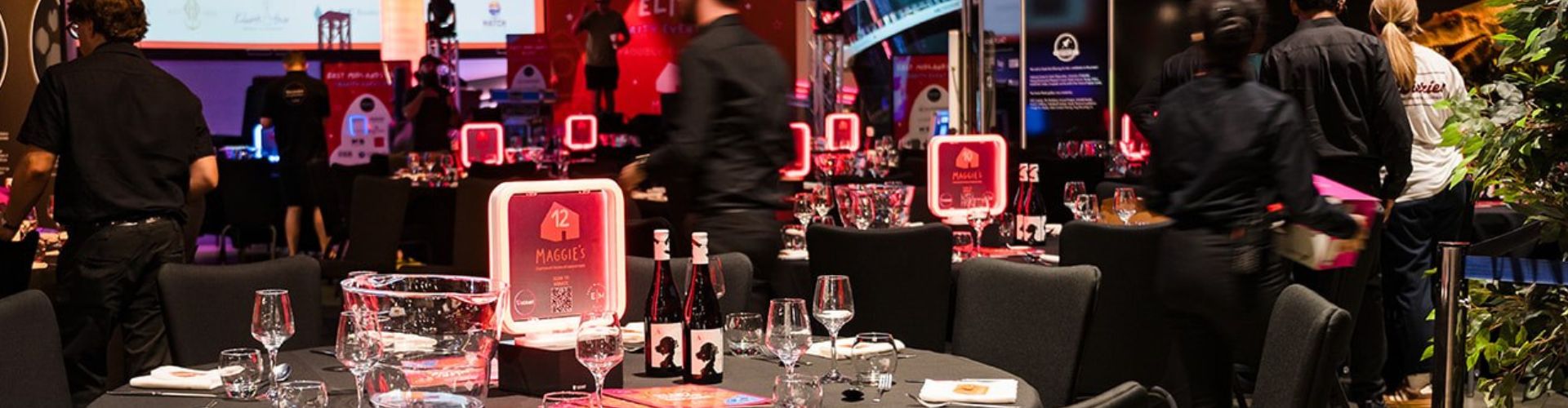 Neon Frame Centrepieces at East Midlands Elite